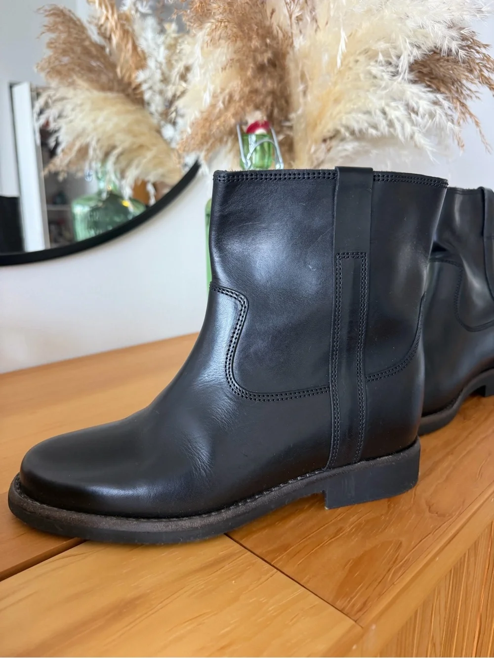 NWOT Isabel Marant Black Leather Ankle Boots